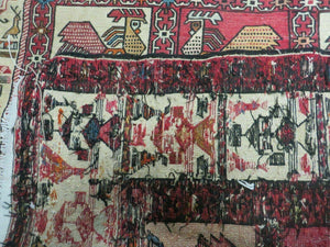 4' X 6' Vintage Russian Kilim Handmade Flat Soumak Weave Silk Wool Rug Organic