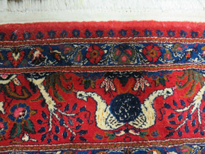 Wonderful Persian Bakhtiari Rug 8x11, Panel Design Animal Pictorials, Handmade Semi Antique Vintage Oriental Carpet, Multicolor Room Sized Wool & Silk