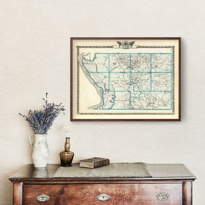 Vintage Map of Union County, Illinois 1876