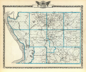 Vintage Map of Union County, Illinois 1876