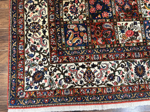 Persian Bakhtiari Rug 10x14, Multicolor Khesti Panel Design