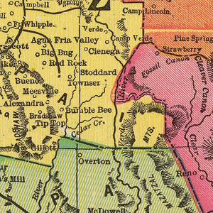 Vintage Map of Arizona 1909