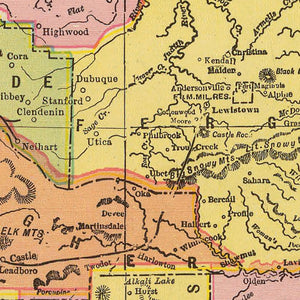 Vintage Map of Montana 1909
