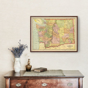 Vintage Map of Washington 1909