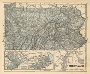 Vintage Map of Pennsylvania 1842