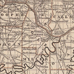 Vintage Map of Missouri 1842