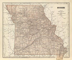 Vintage Map of Missouri 1842
