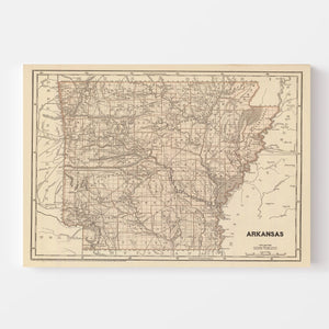 Vintage Map of Arkansas 1842
