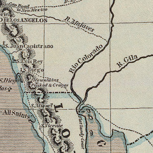 Vintage Map of California 1842