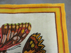 4' X 6' Tartare Modern Hand Knotted Spainsh Wool Rug Butterfly Getting Wings Nice