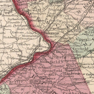 Vintage Map of New Jersey 1861