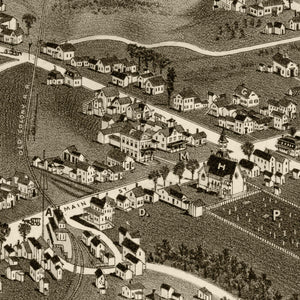 Vintage Map of Hyannis, Massachusetts 1884