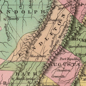 Vintage Map of Virginia 1824