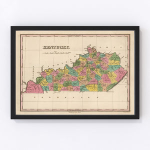 Vintage Map of Kentucky 1824