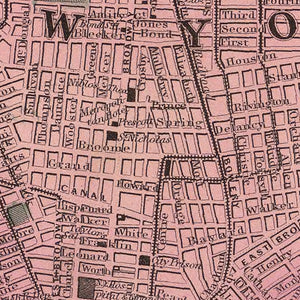 Vintage Map of New York City, New York 1860