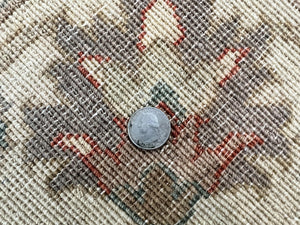 Peshawar Rug 6 x 9.6, Pakistani Chobi Carpet, Neutral Colors, Vintage Rug for Modern Home, Handmade Wool Rug, Beige
