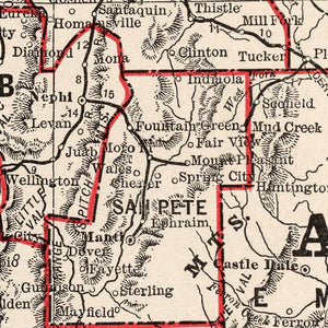 Vintage Map of Utah 1893
