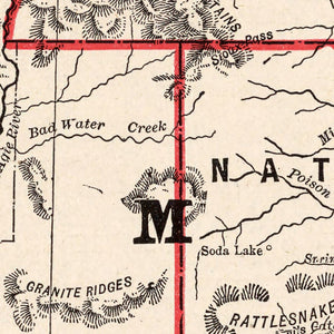 Vintage Map of Wyoming 1893