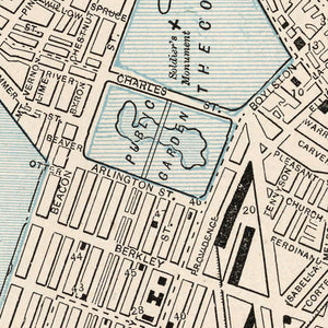 Vintage Map of Boston, Massachusetts 1893