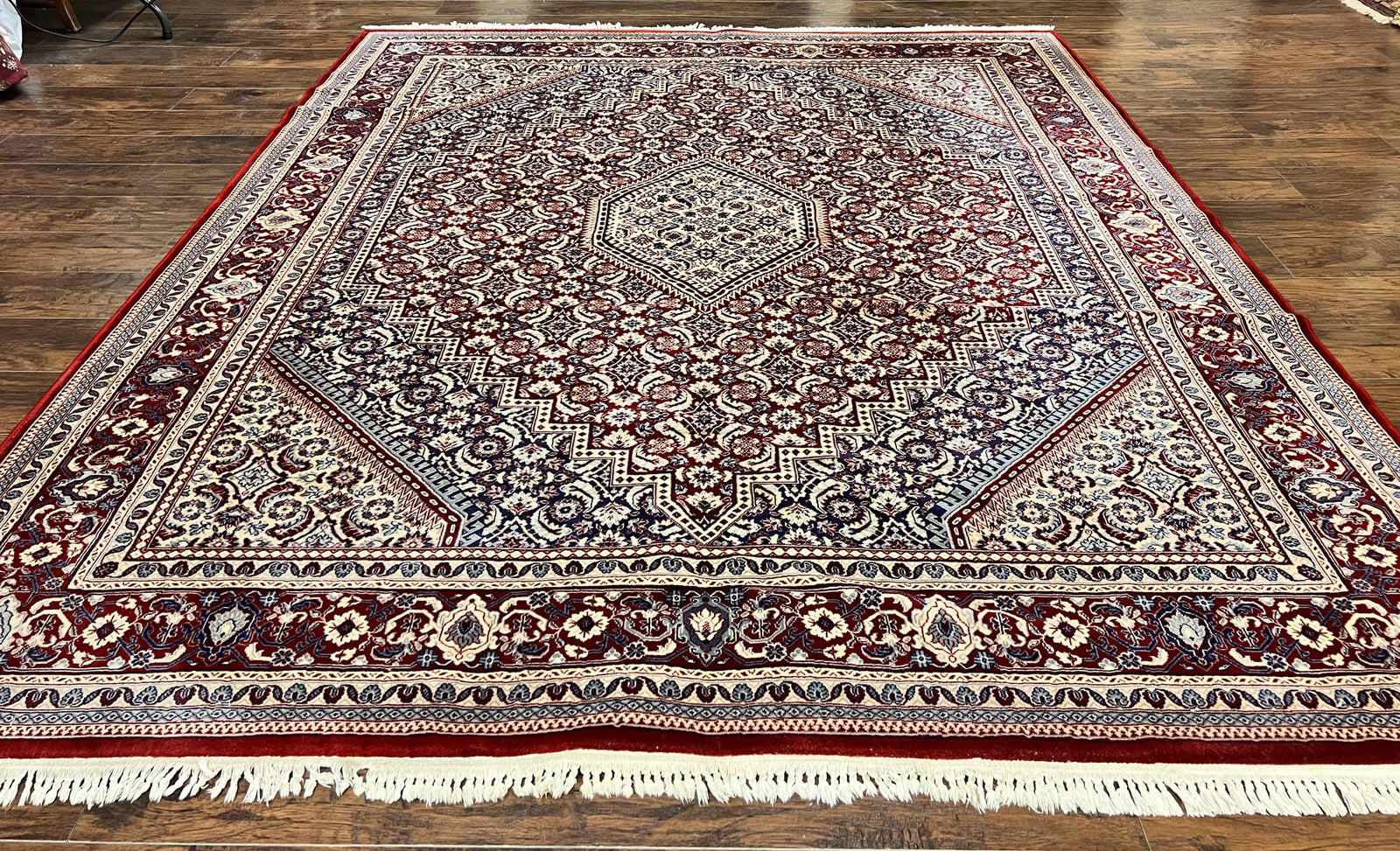 Karastan Rug 8x10, Kara Shah Red Bidjar, Belgium Power Loomed Rug, Wool Pile Karastan Rug, Vintage