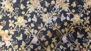 6x9 Vintage Needlepoint Rug, Petitepoint Carpet, Butterflies Floral Design