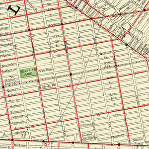 Vintage Map of Brooklyn, New York 1897