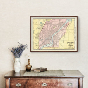 Vintage Map of Toledo, Ohio 1897