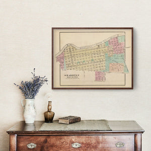 Vintage Map of Shakopee, Minnesota 1874