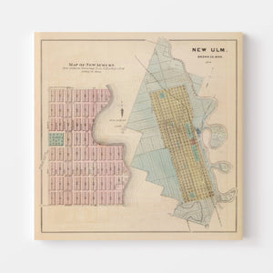 Vintage Map of New Auburn, Minnesota 1874