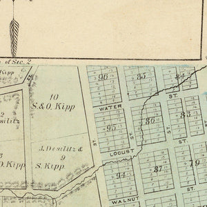 Vintage Map of Glencoe, Minnesota 1874