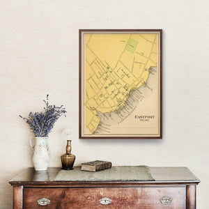 Vintage Map of Eastport, Maine 1894