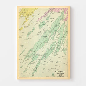 Vintage Map of Harpswell, Maine 1894