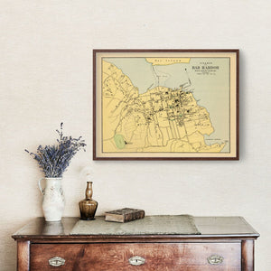 Vintage Map of Bar Harbor, Maine 1894