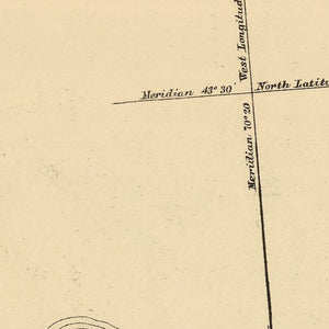 Vintage Map of Scarborough, Maine 1894