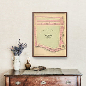 Vintage Map of Camp Benson, Maine 1894