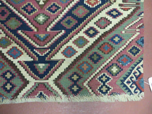 2' 1" X 4' 4" Antique Handmade Bagface Kilim Shirvan Caucasian Wool Rug Nice