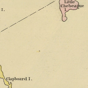 Vintage Map of Falmouth Foreside, Maine 1894