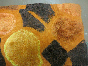 4' X 6' Modern Handmade Hooked Rug Wool Abstract Nice