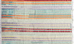 Colorful Kilim Rug 6x8 Multicolor Turkish Kilim Rug 6 x 8 Flat Weave Kilim Playful Anatolian Kilim Wool Kilim New Rug