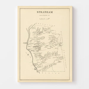 Vintage Map of Stratham, New Hampshire 1892