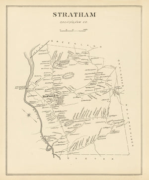 Vintage Map of Stratham, New Hampshire 1892