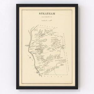 Vintage Map of Stratham, New Hampshire 1892