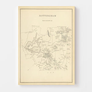 Vintage Map of Nottingham, New Hampshire 1892