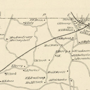 Vintage Map of New Castle, New Hampshire 1892