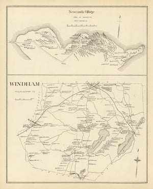 Vintage Map of New Castle, New Hampshire 1892