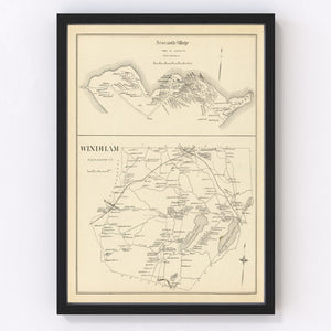 Vintage Map of New Castle, New Hampshire 1892