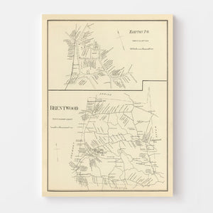Vintage Map of Brentwood, New Hampshire 1892