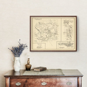 Vintage Map of Canaan, New Hampshire 1892