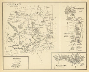 Vintage Map of Canaan, New Hampshire 1892