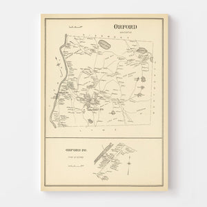 Vintage Map of Orford, New Hampshire 1892